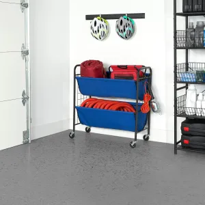 2-Tier Garage Organizer with Casters