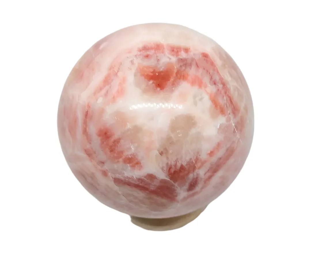 275G Red Banded Calcite Crystal Sphere