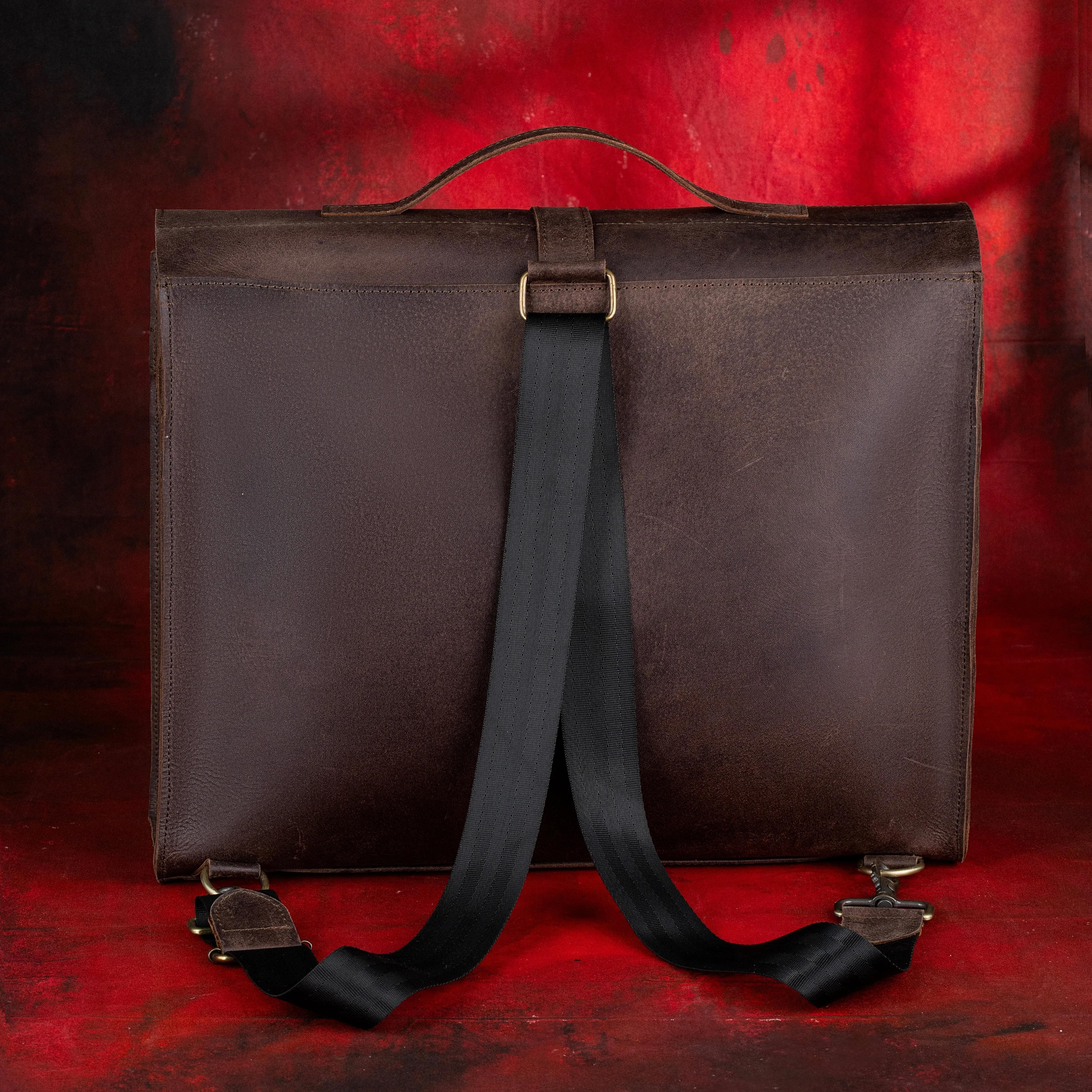 33rd Degree Scottish Rite Briefcase - Genuine Cow Leather Convertible Bag