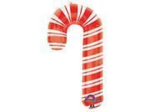 37" Holiday Candy Cane Mylar Balloon