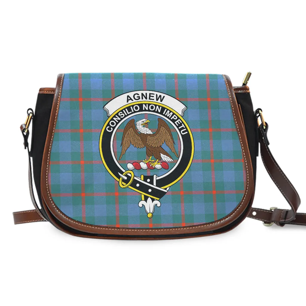 Agnew Ancient Tartan Saddle Bag with Family Crest