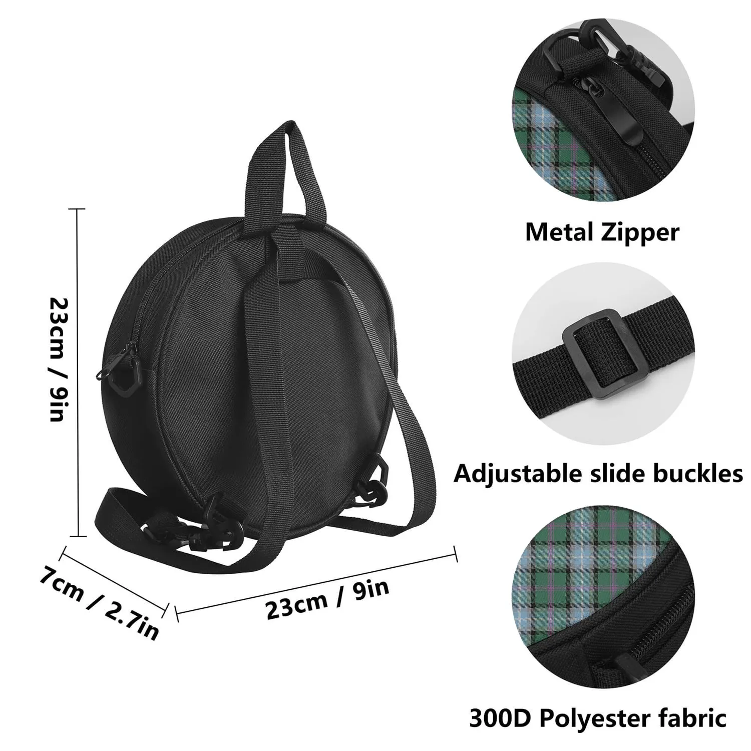 Alexander of Menstry Hunting Tartan Round Satchel Bags