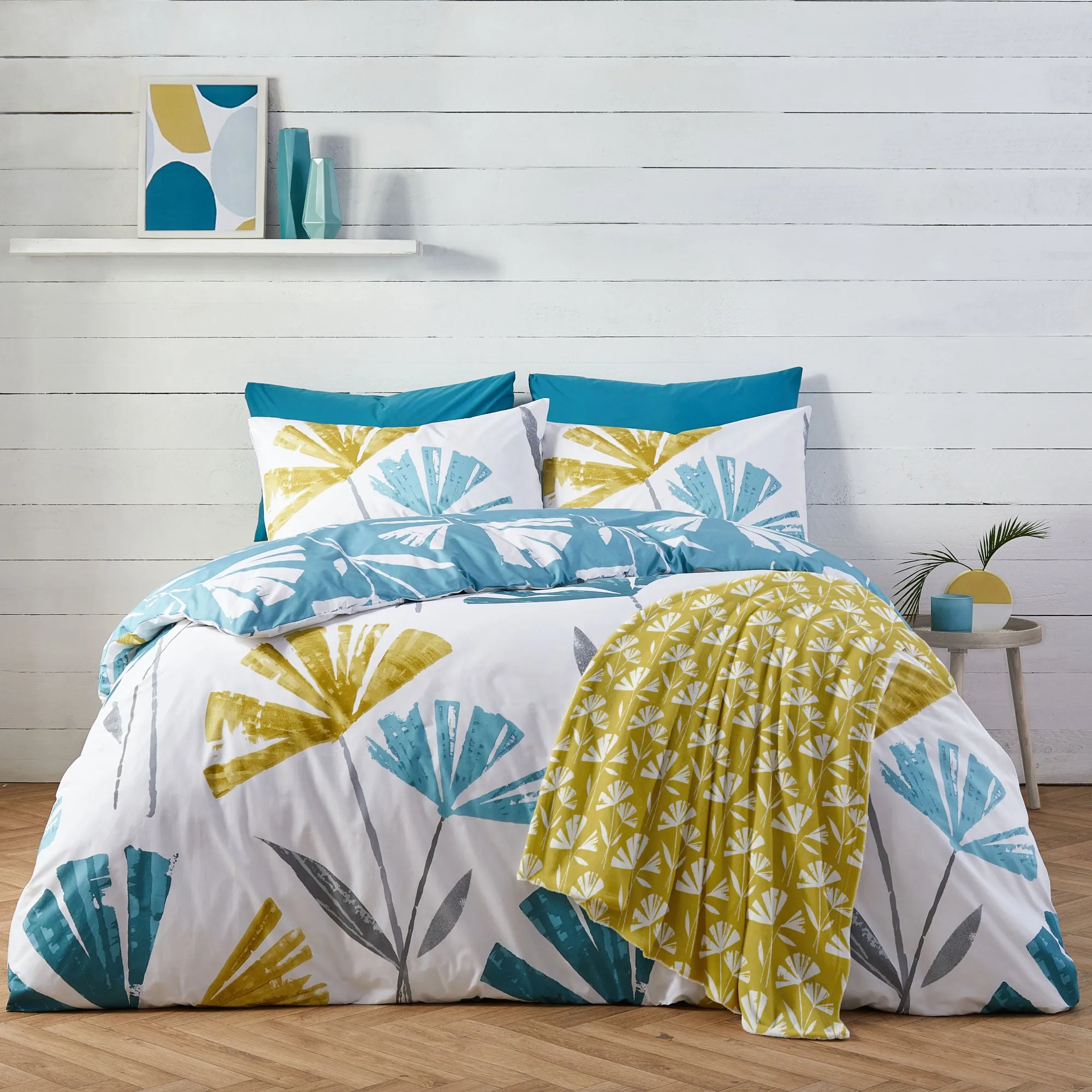 Alma Duvet Cover Set by Fusion in Teal