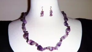 Amethyst Necklace and Earrings