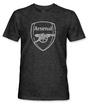 Arsenal FC Mono Badge Vintage Triblend T-Shirt - Black