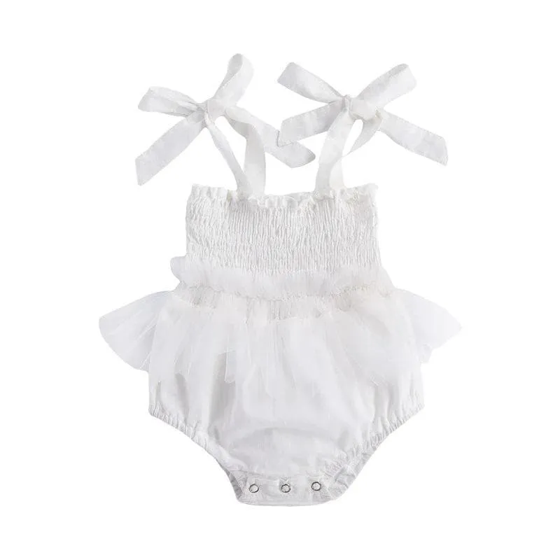 Baby Girl Pink/White One-Piece Tutu Style Swimwear