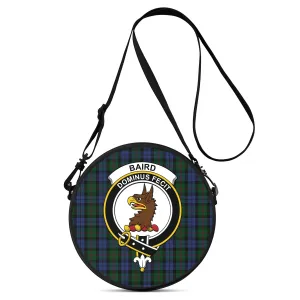 Baird Tartan Round Satchel Bags with Family Crest