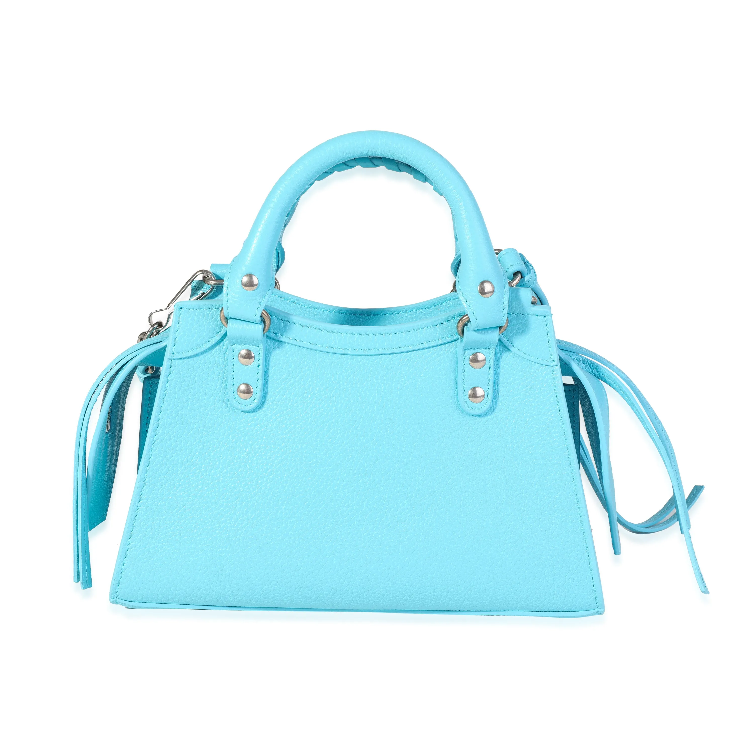 Balenciaga Azur Grained Calfskin Mini Neo Clasic Bag