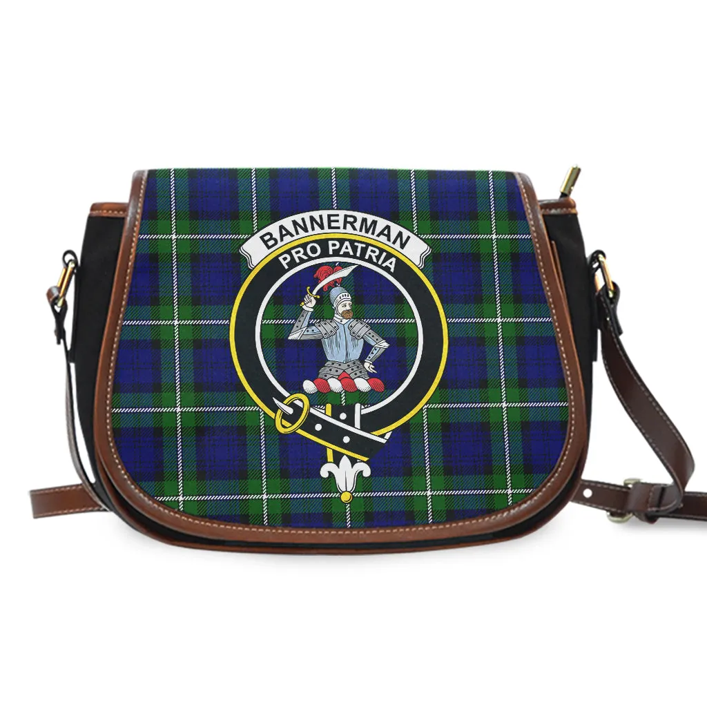 Bannerman Tartan Saddle Bag with Family Crest