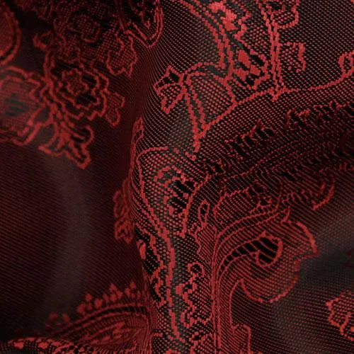 Black & Red Large Paisley Floral Tie