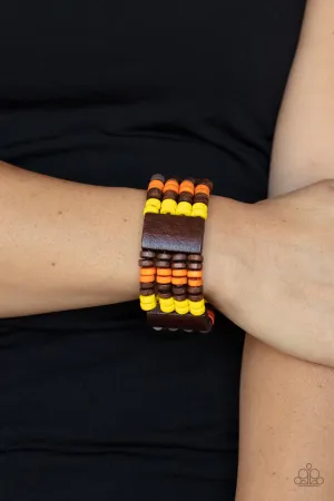 Bracelets Aruba Attire - Multi Yellow Wood