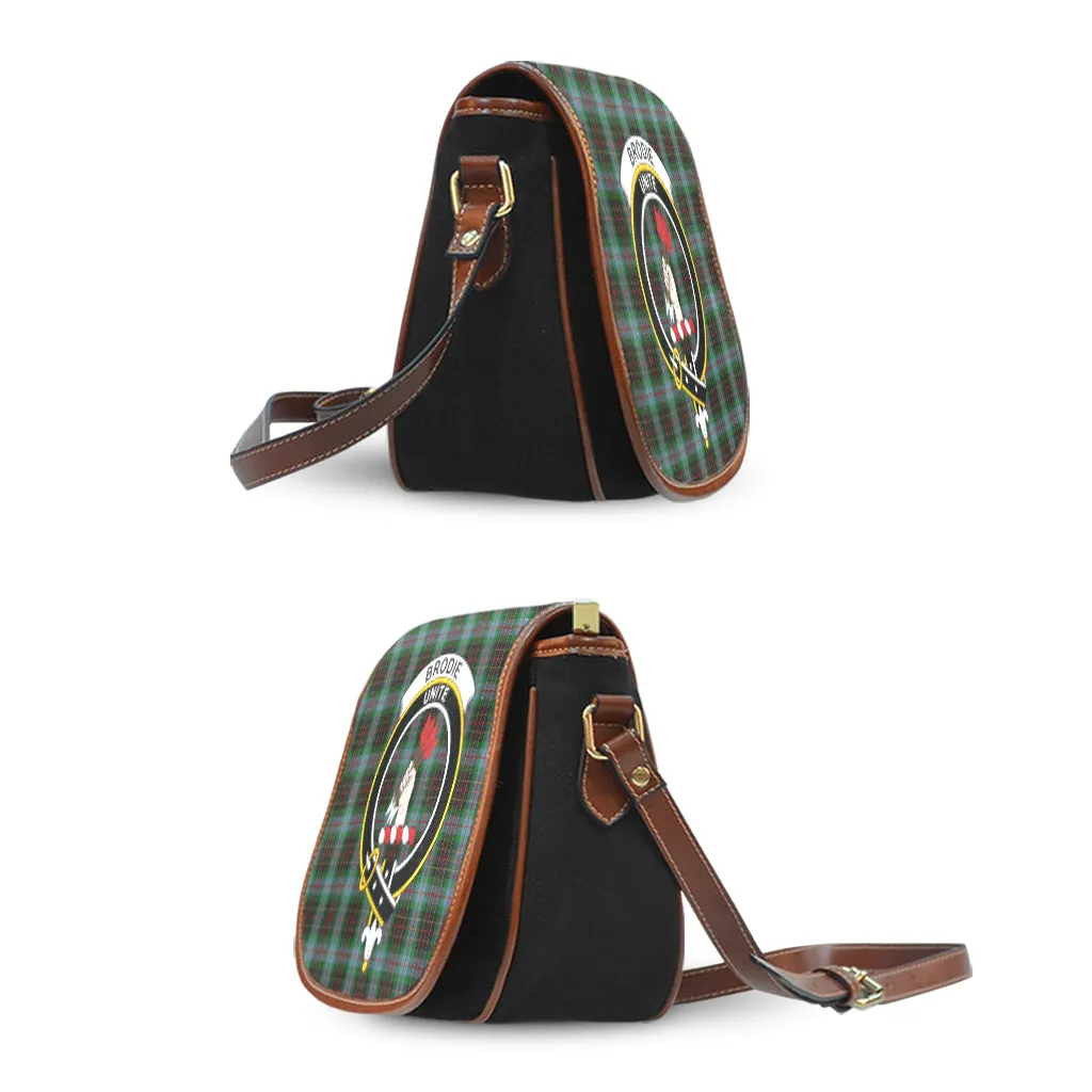 Brodie Hunting Tartan Saddle Bag with Family Crest