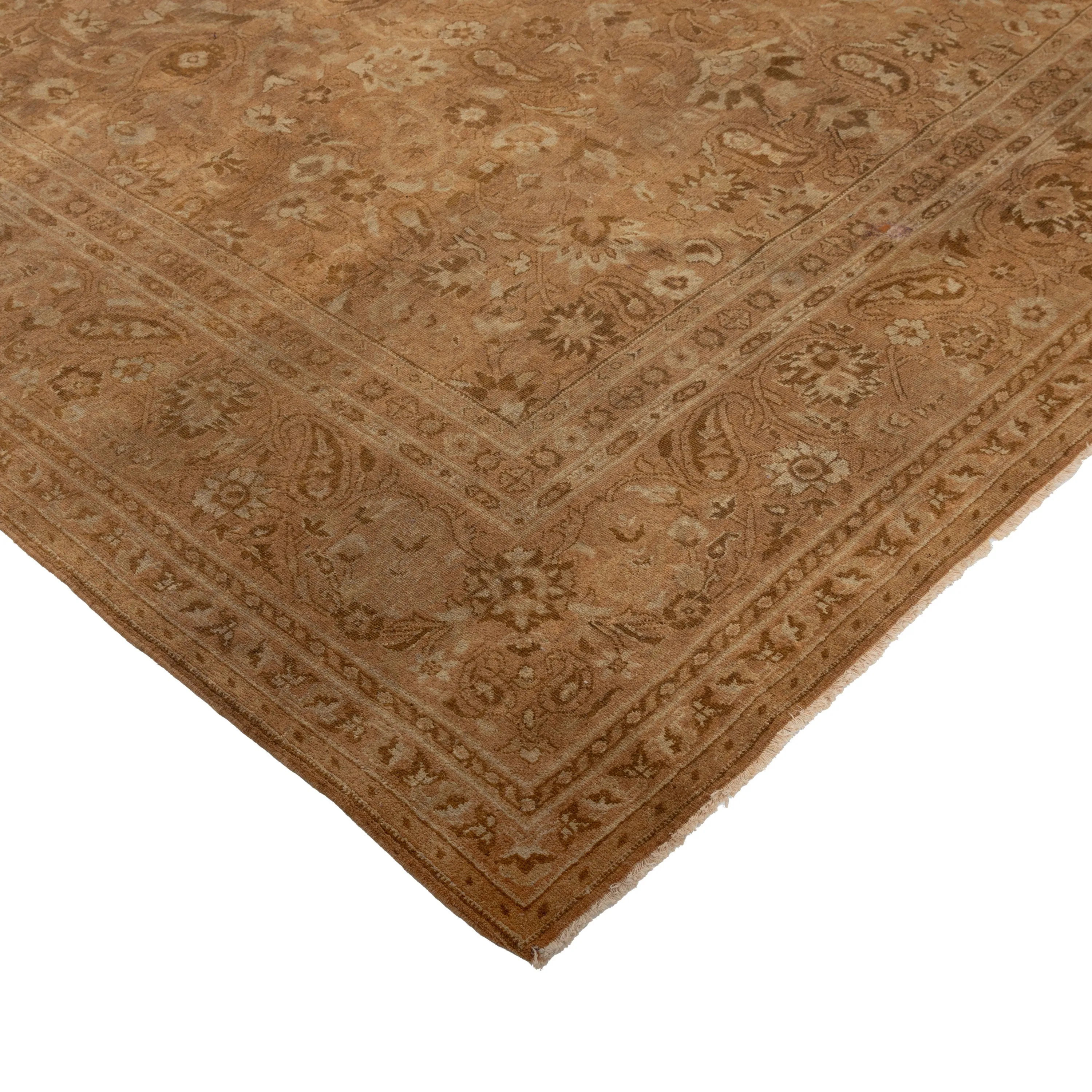 Brown Amritsar Vintage Rug - 7'10" x 8'10"