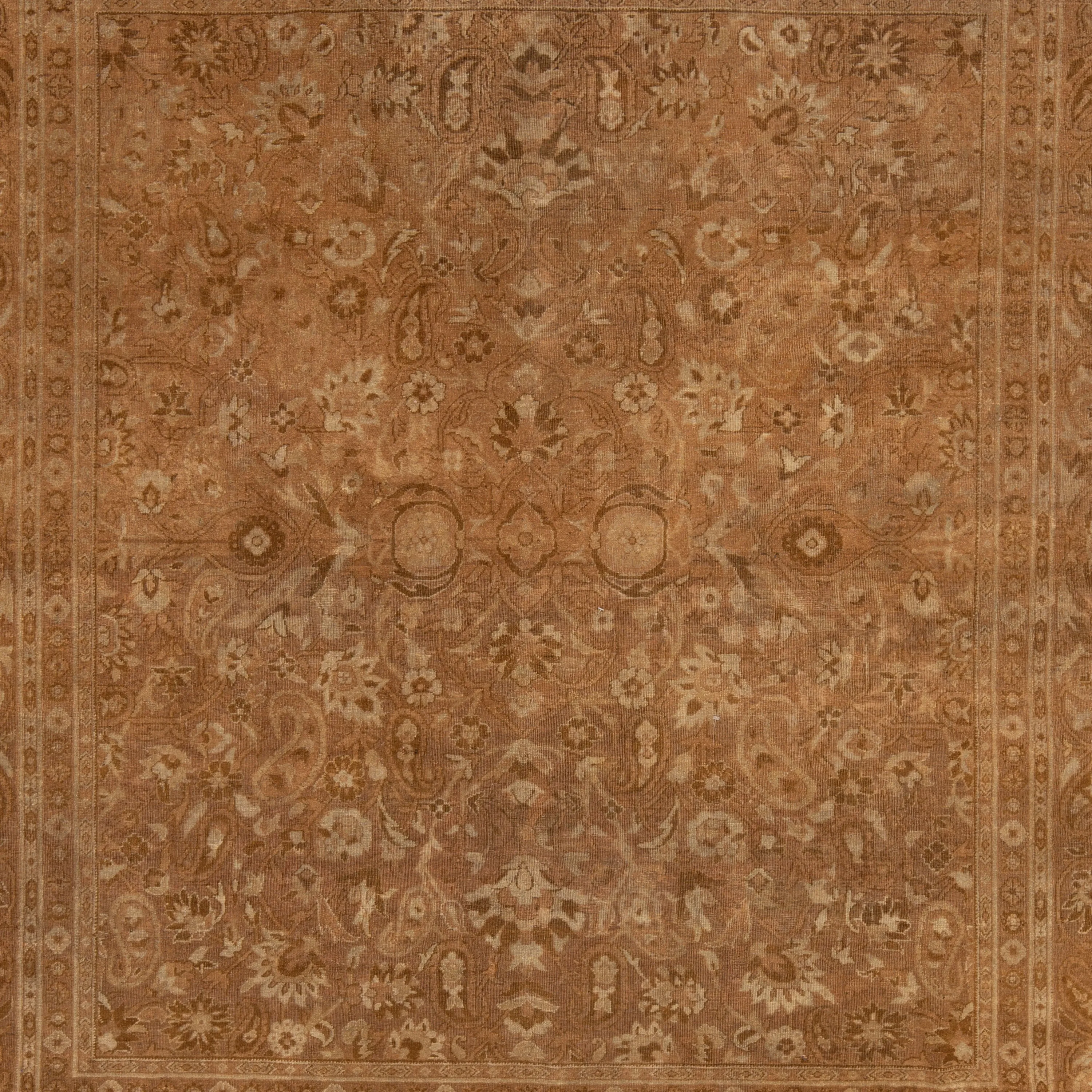 Brown Amritsar Vintage Rug - 7'10" x 8'10"