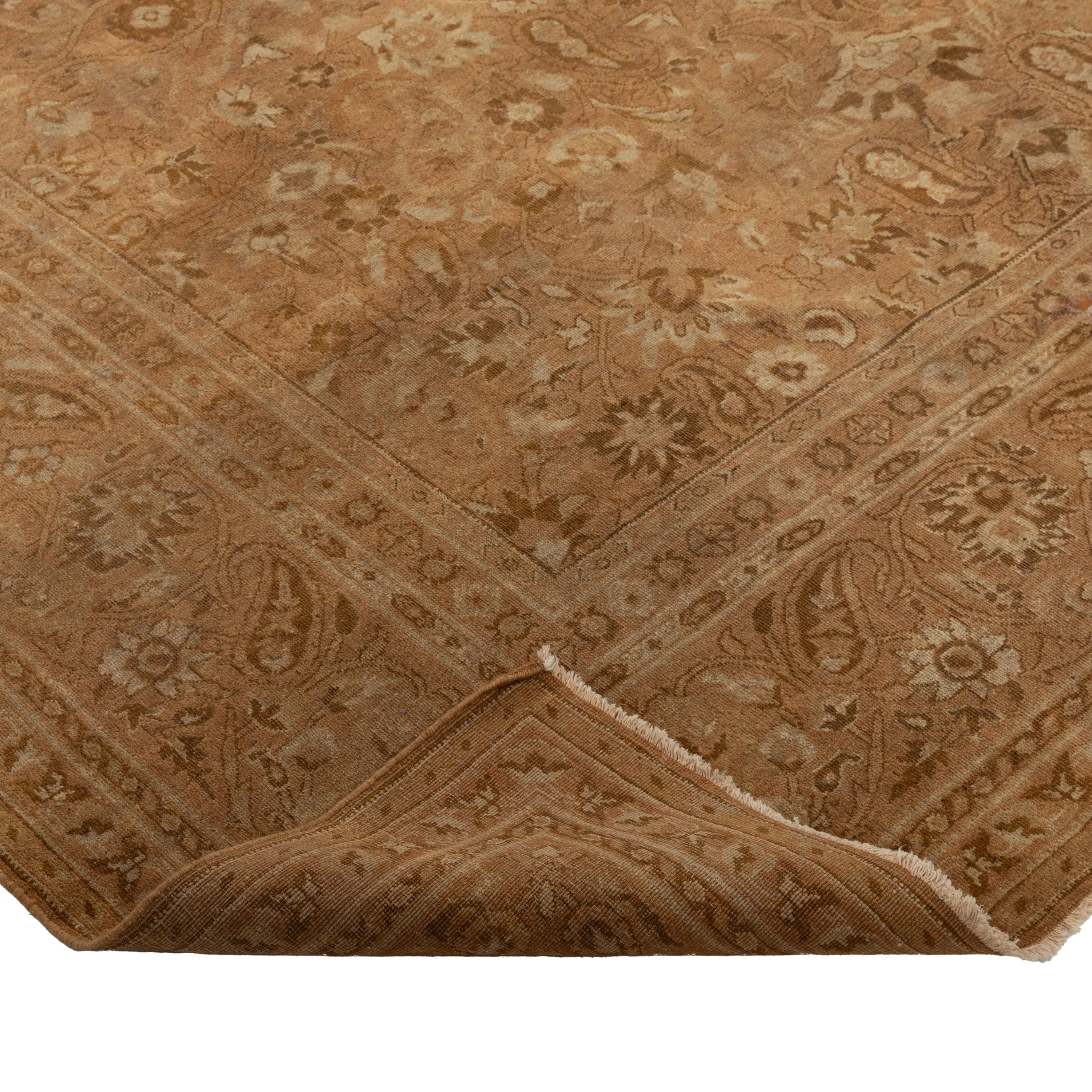 Brown Amritsar Vintage Rug - 7'10" x 8'10"