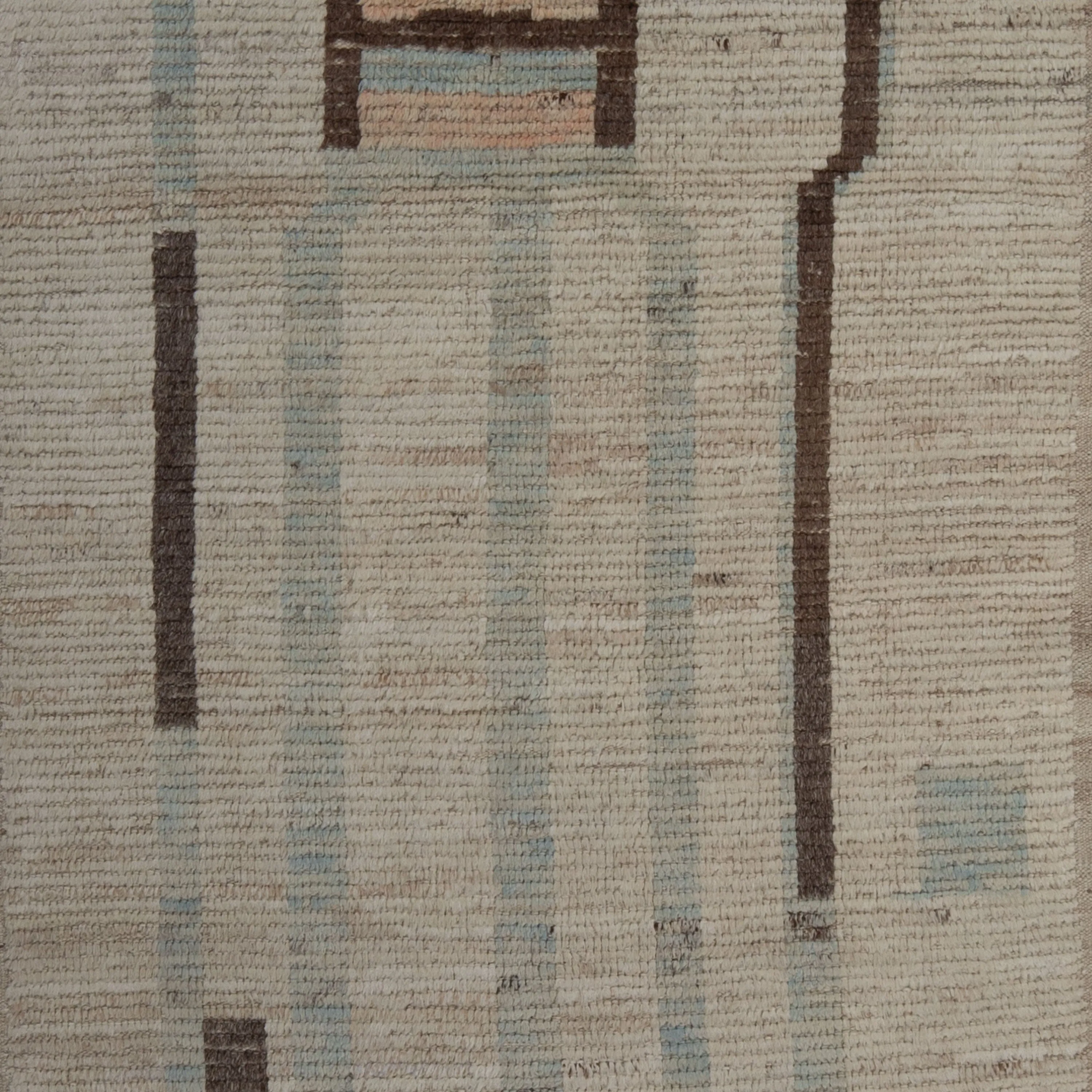 Brown Zameen Transitional Wool Runner - 3'4" x 12'11"