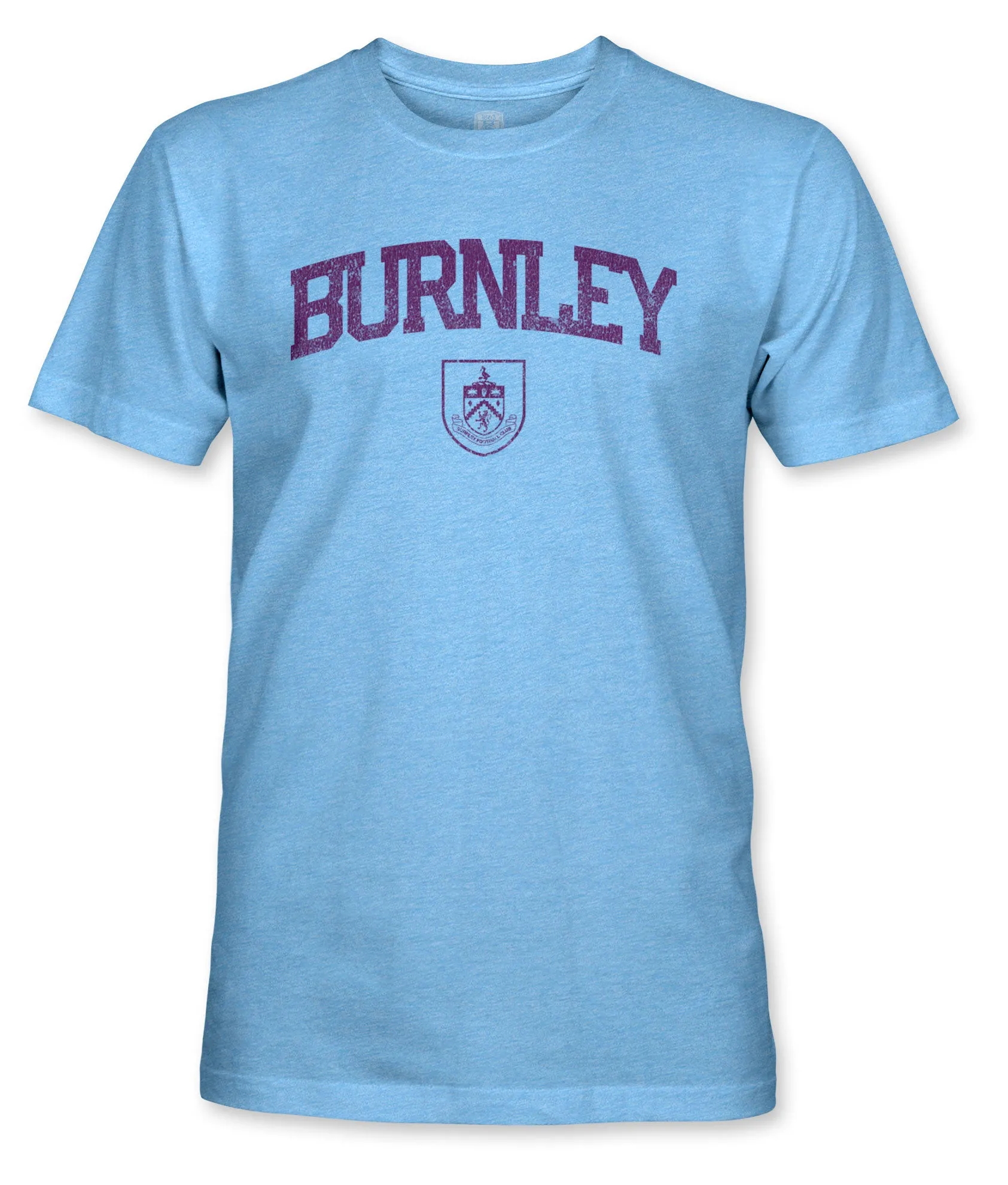 Burnley FC Athletic Wordmark Vintage Triblend T-Shirt - Sky Blue