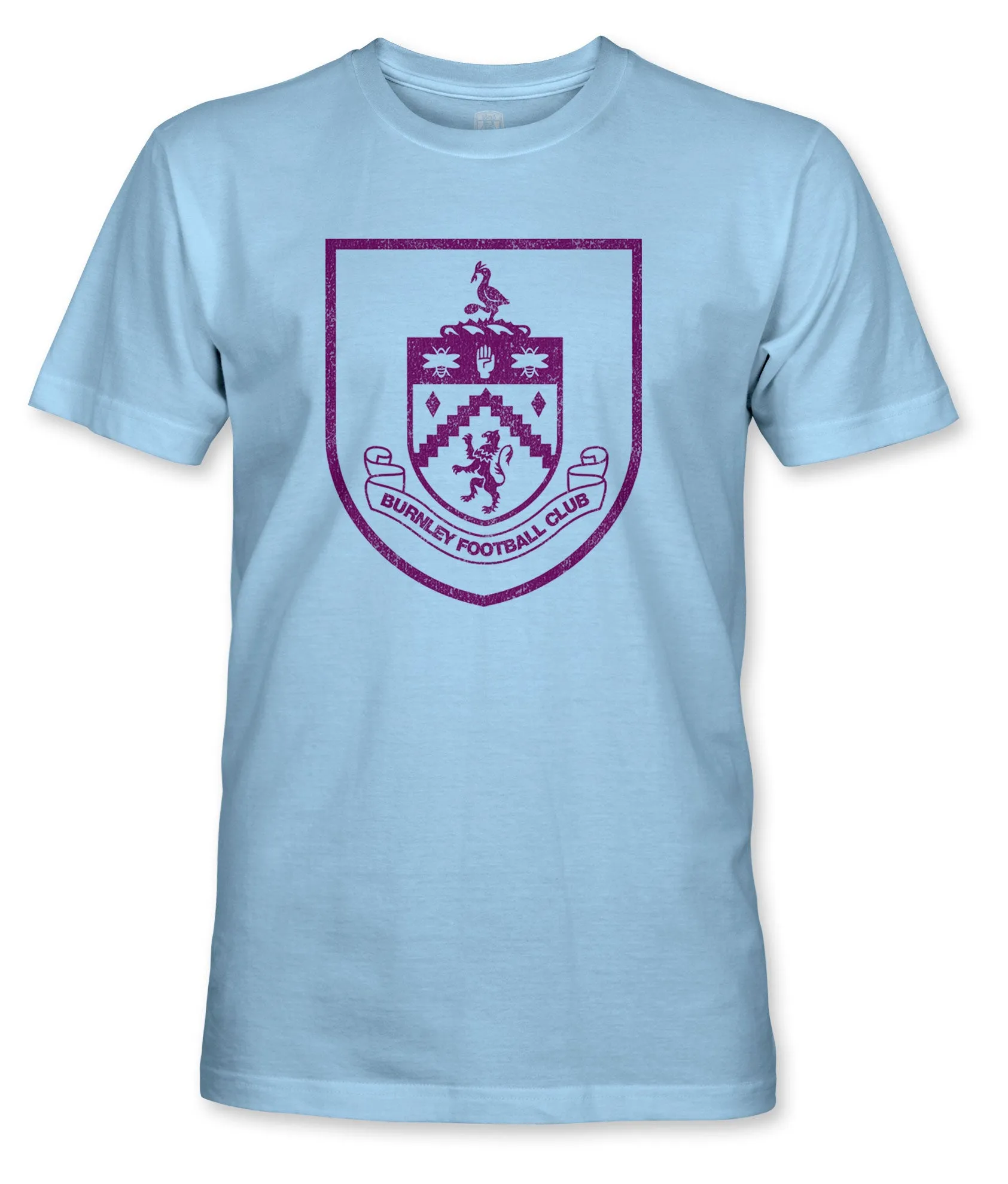 Burnley FC Mono Badge Cotton T-Shirt - Sky Blue