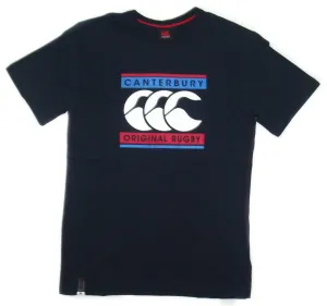 Canterbury Retro Logo Adults Navy T-Shirt Ss15