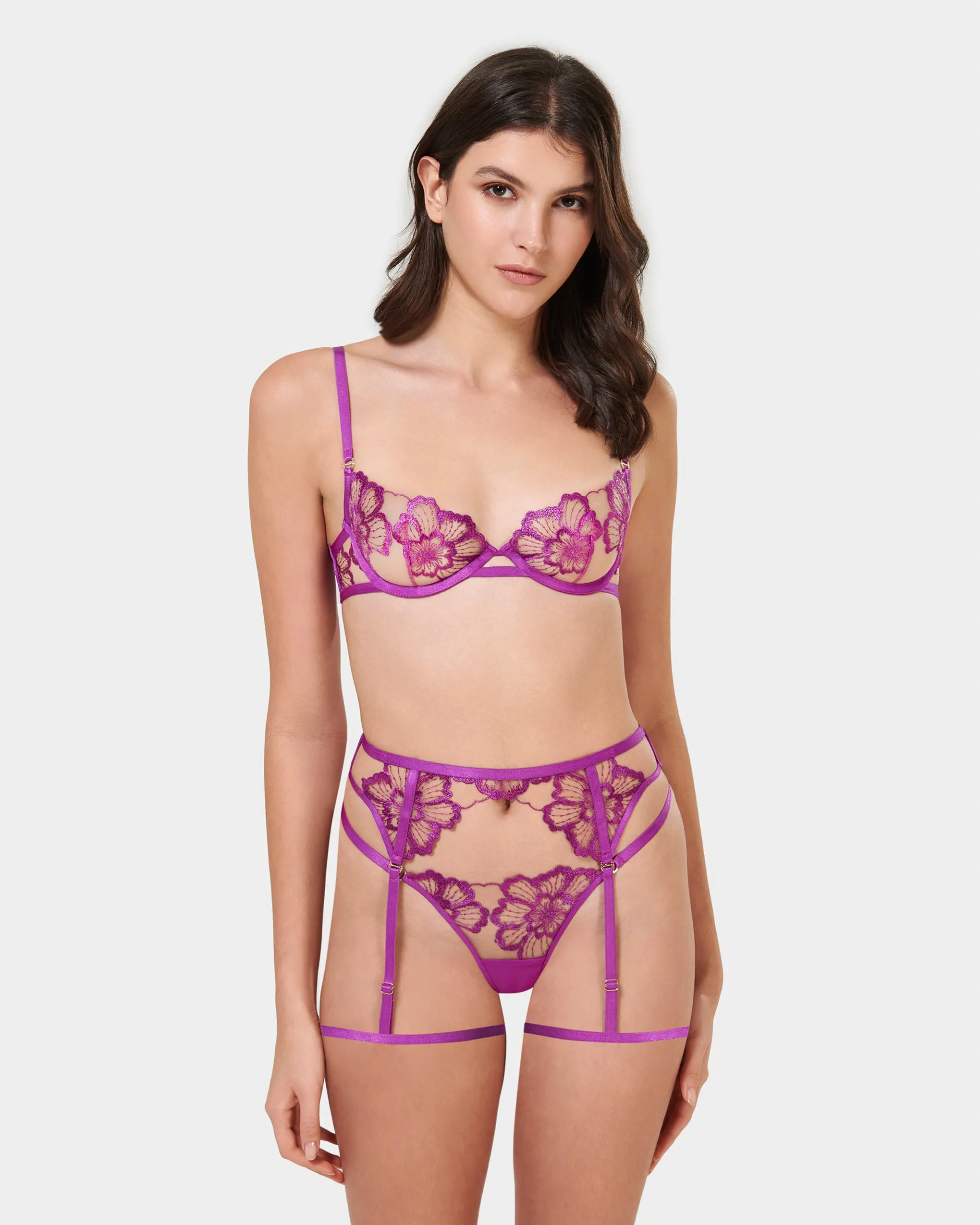 Catalina Bra Bright Violet/Sheer