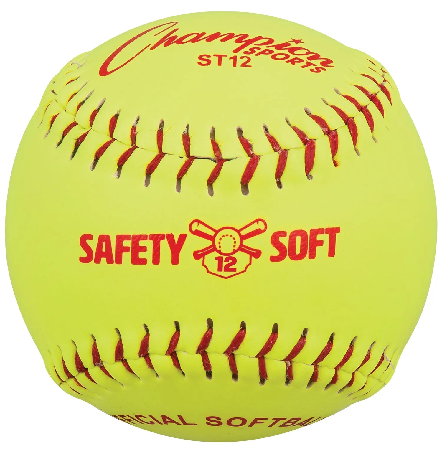 Champion Sports 12" Safety Softball - Dozen