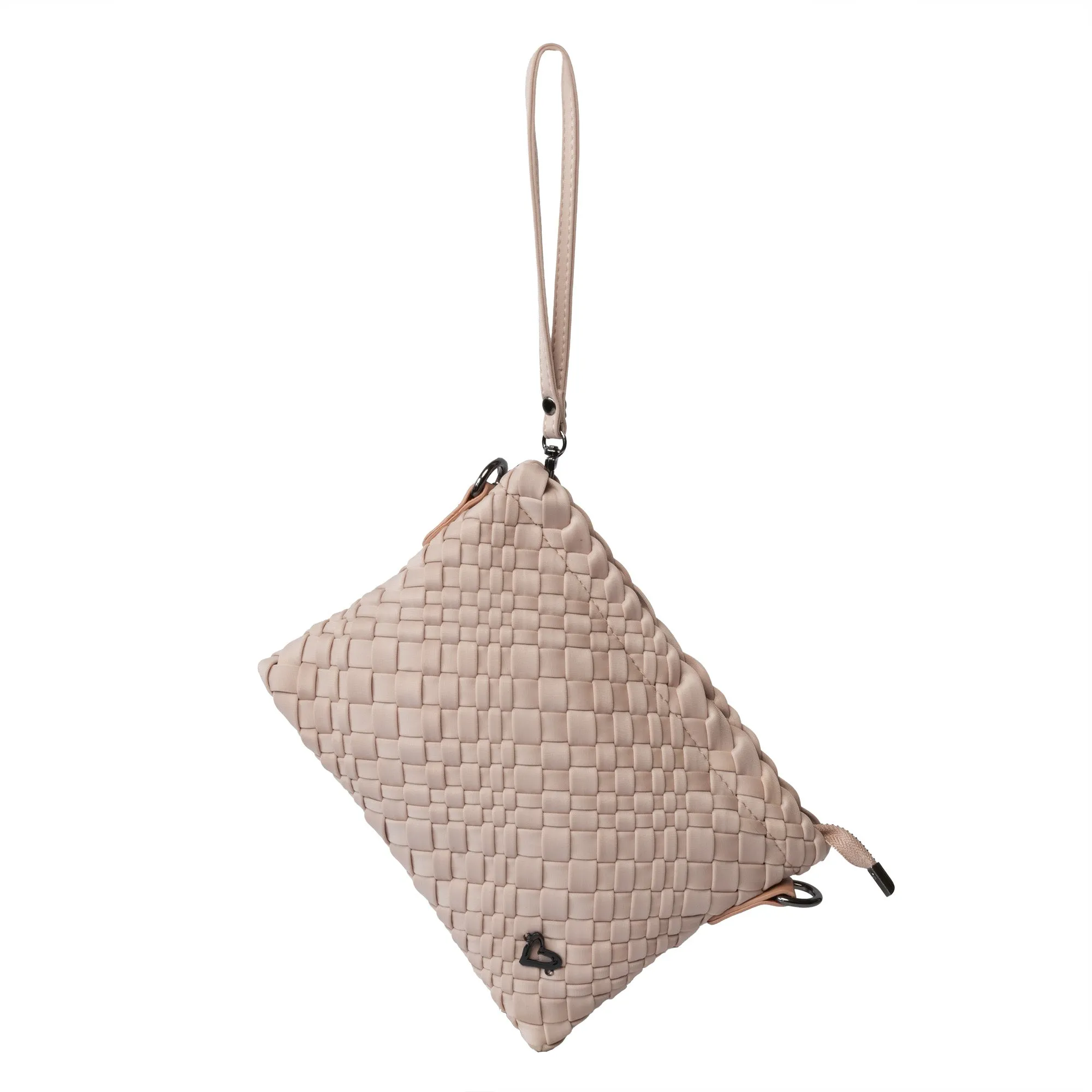 Charlotte Woven Crossbody - Dusty Pink