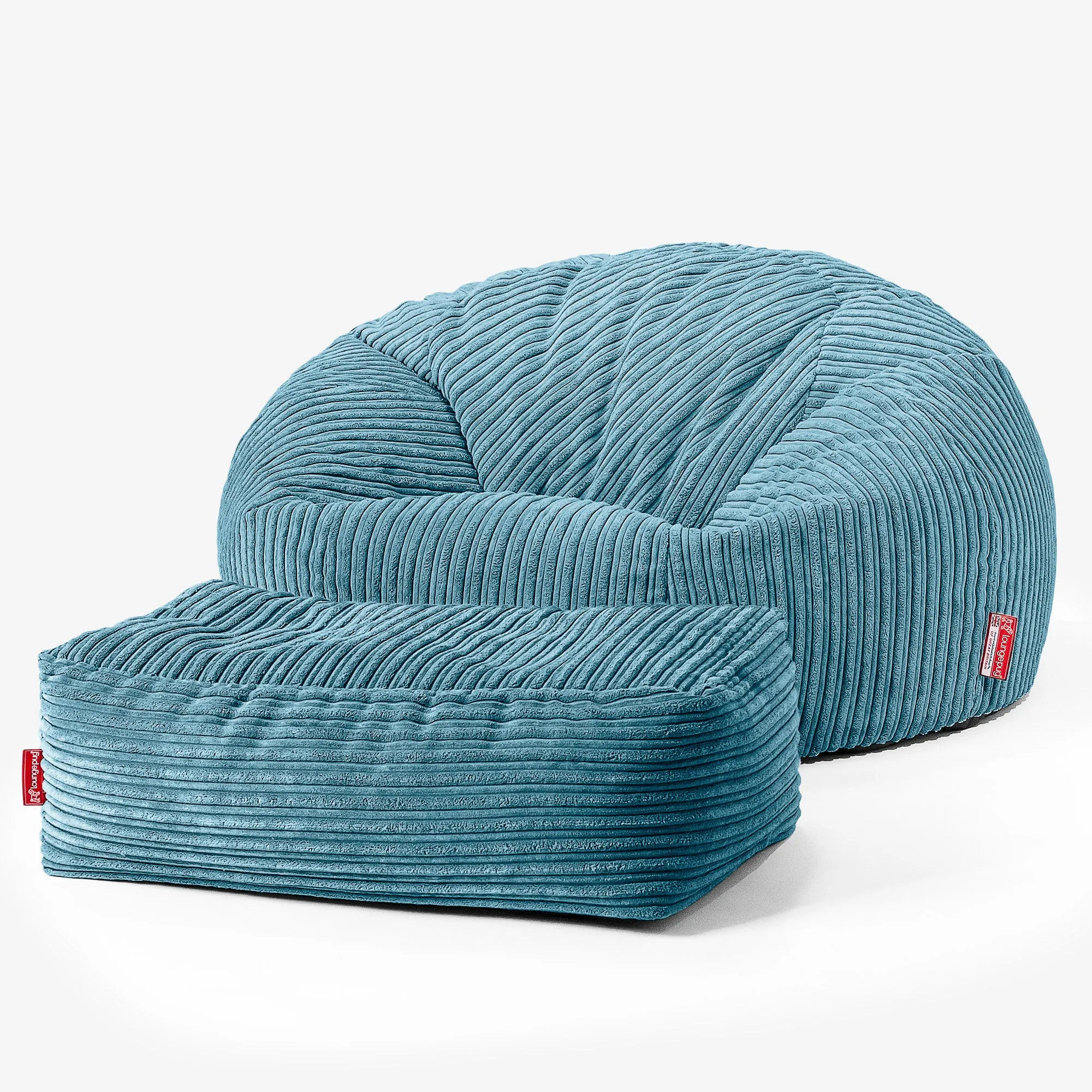 Children's Bean Bag Sofa 6-14 yr - Cord Aegean Blue