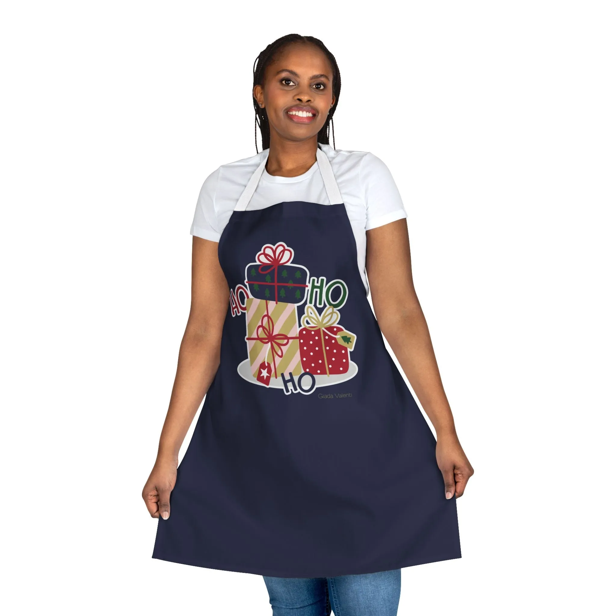 Christmas Presents Apron with Italian Design print | Blue | Giada Valenti | Christmas Gift