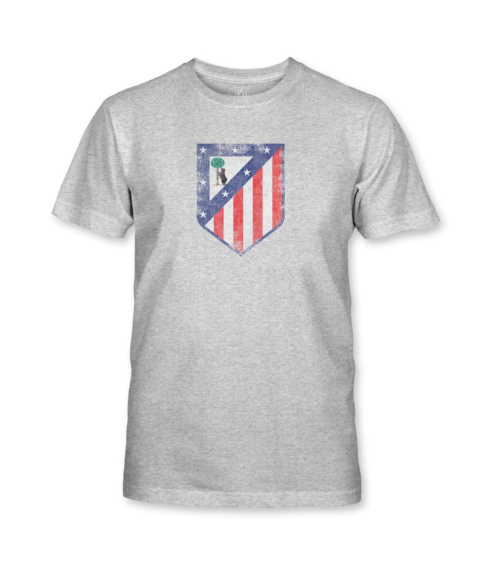 Club Atletico de Madrid Color Badge Youth Cotton T-Shirt - Grey