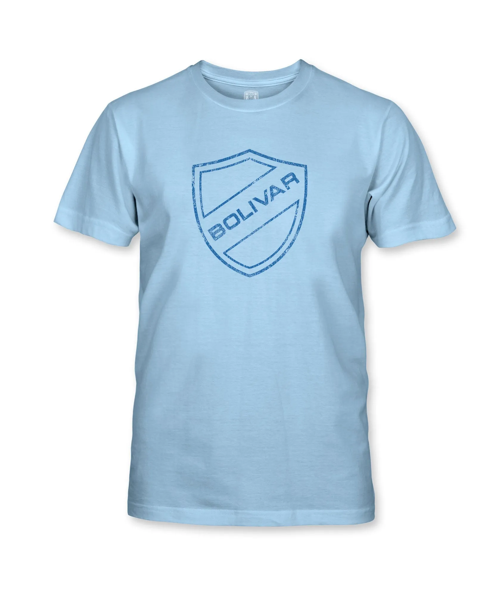 Club Bolivar Mono Badge Youth Cotton T-Shirt - Sky Blue