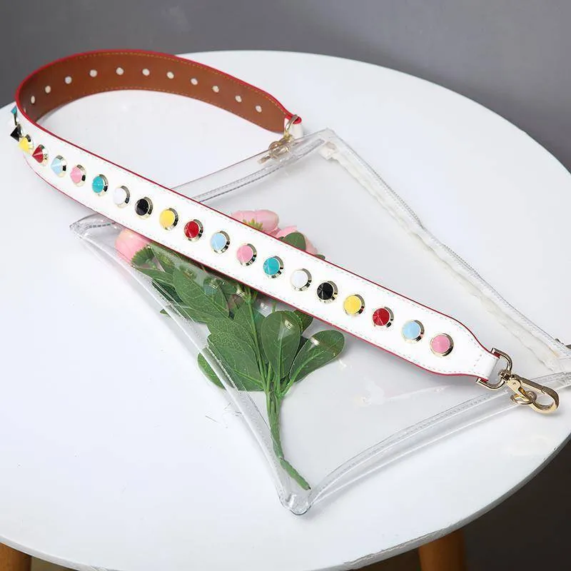 Colorful Rivet Leather Shoulder Straps