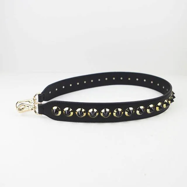 Colorful Rivet Leather Shoulder Straps