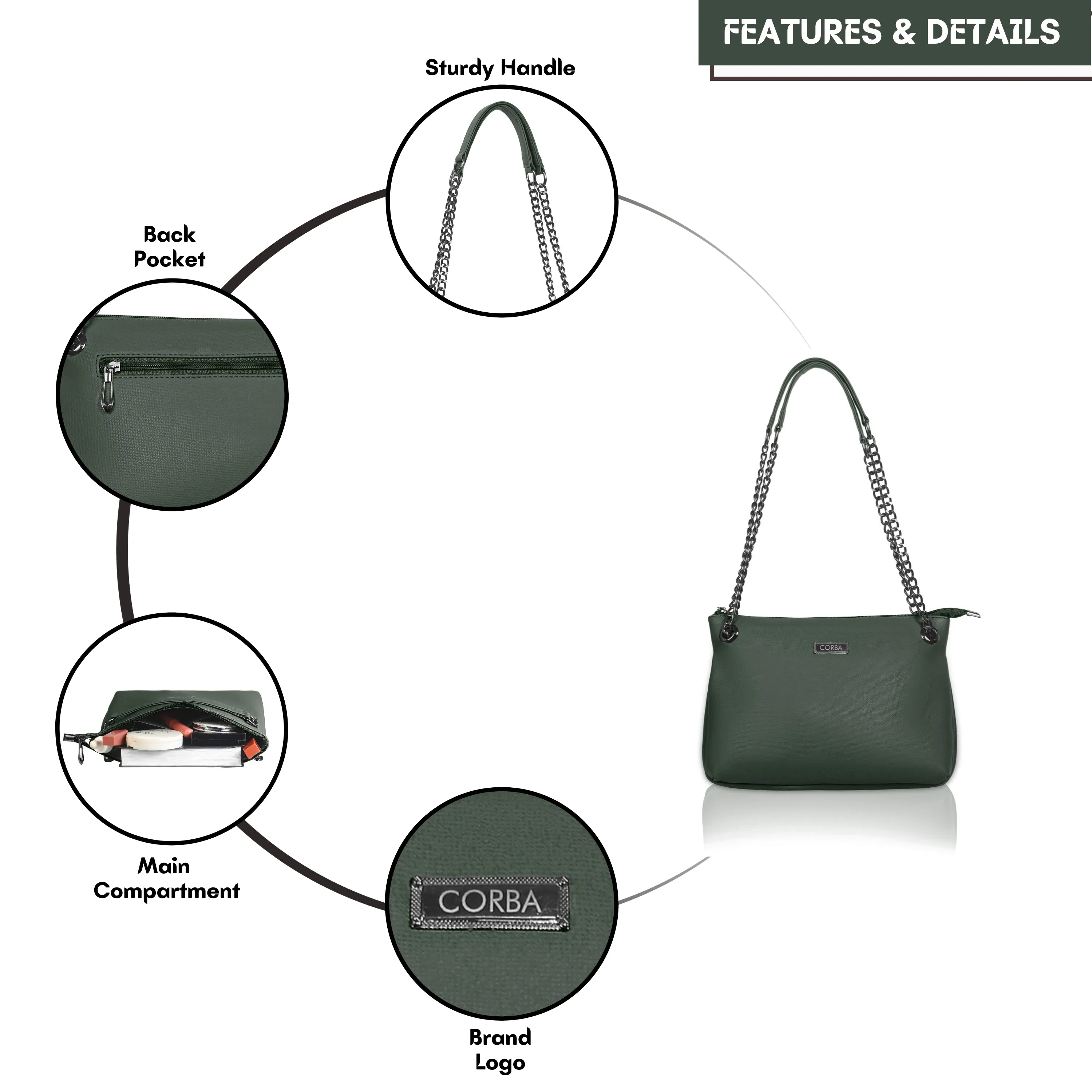 Corba Simple Sling Bag Green