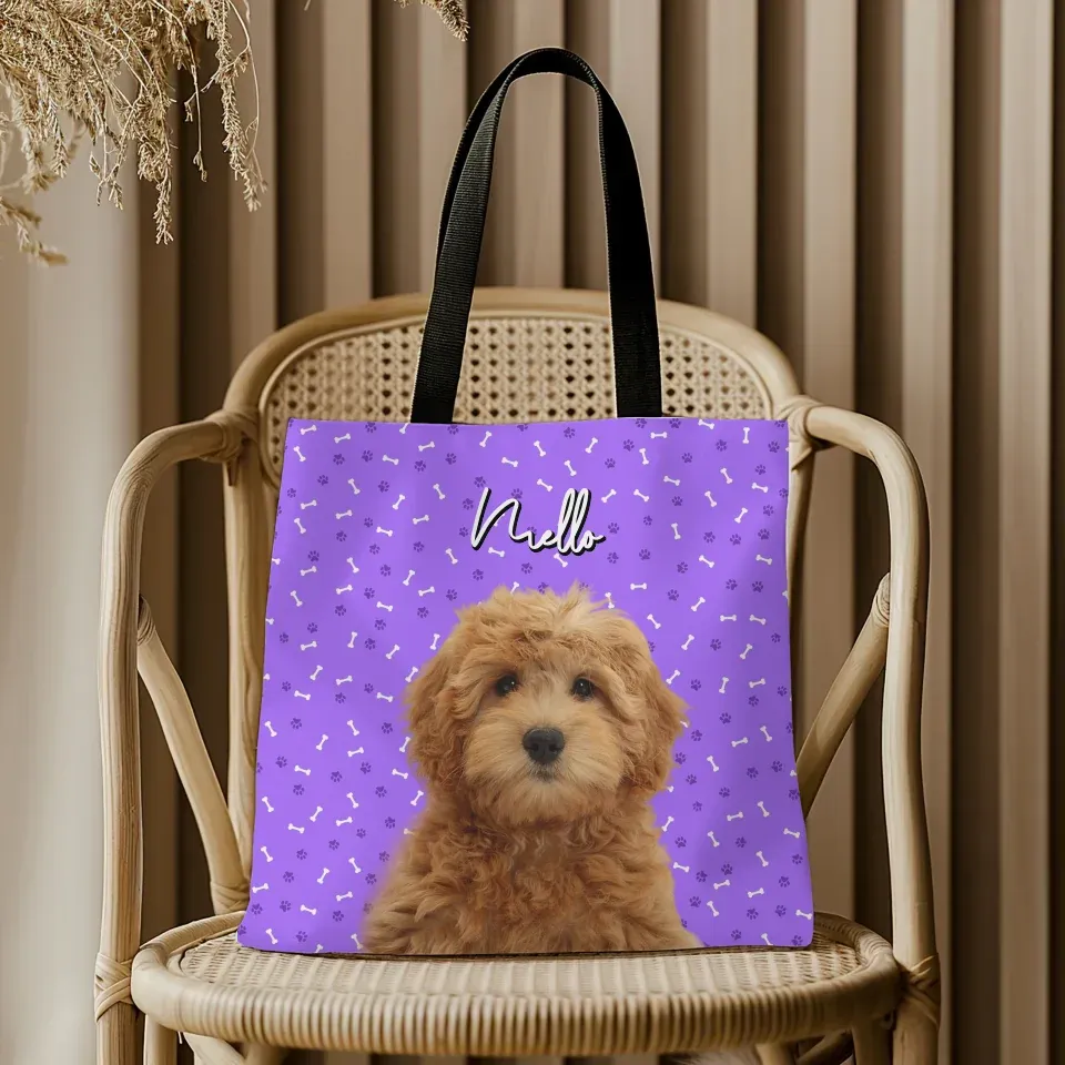 Custom Dog Bone Tote Bag