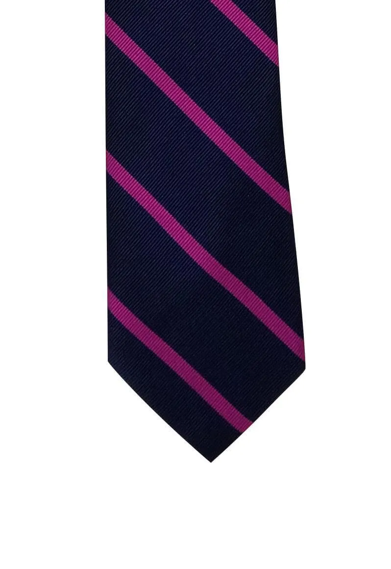 Dark Purple Light Purple Striped Traditional Tie