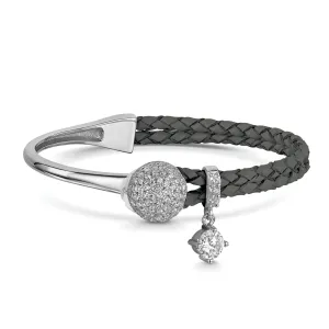 Dianna Leather Bracelet - Slate