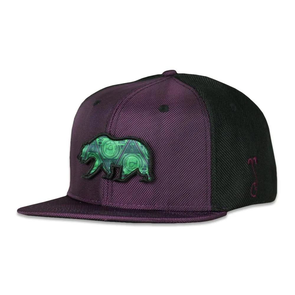 Dime Bags x GRC Removable Bear Purple Snapback Hat & Fanny Pack Bundle