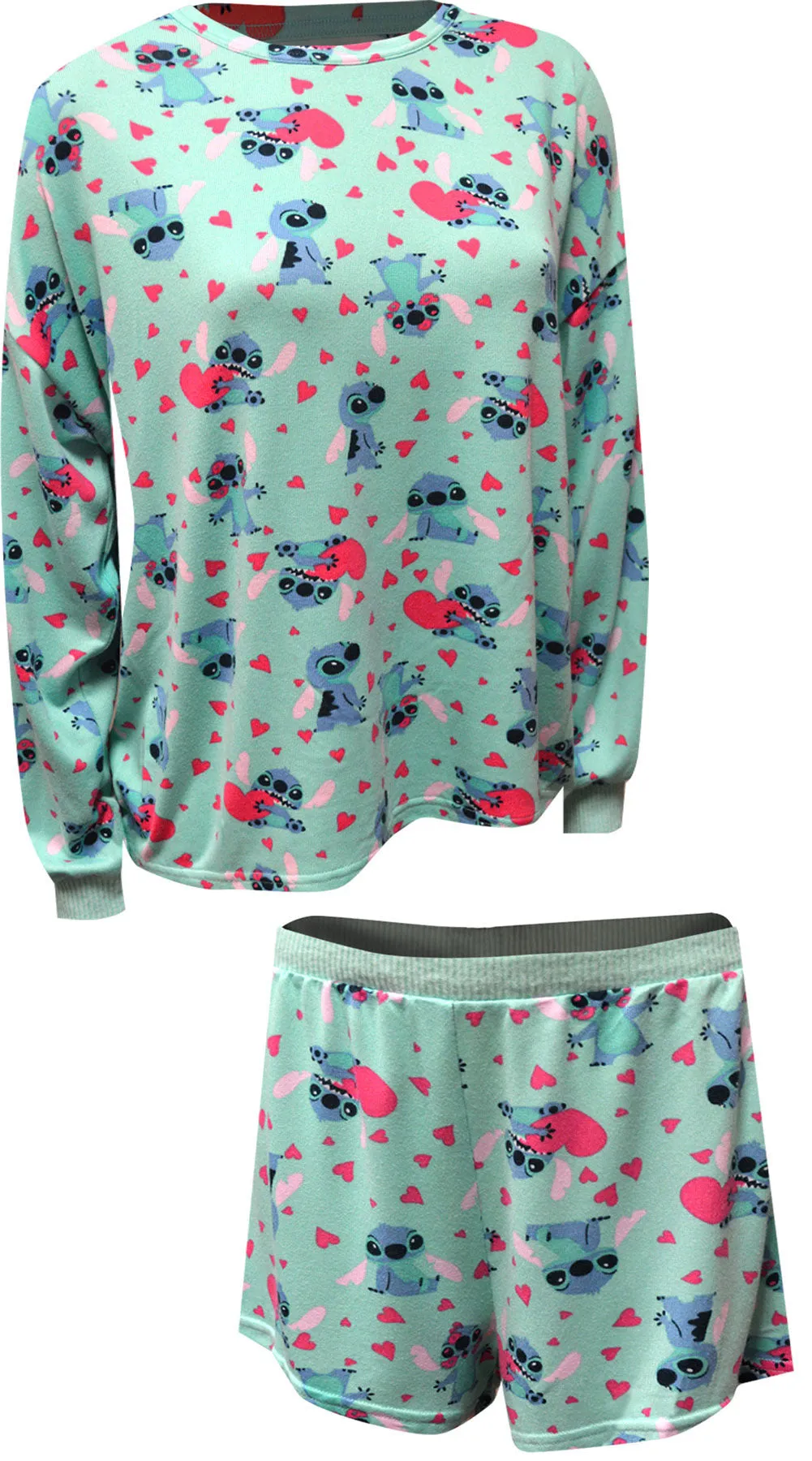 Disney Lilo and Stitch in Love Shortie Pajama Set