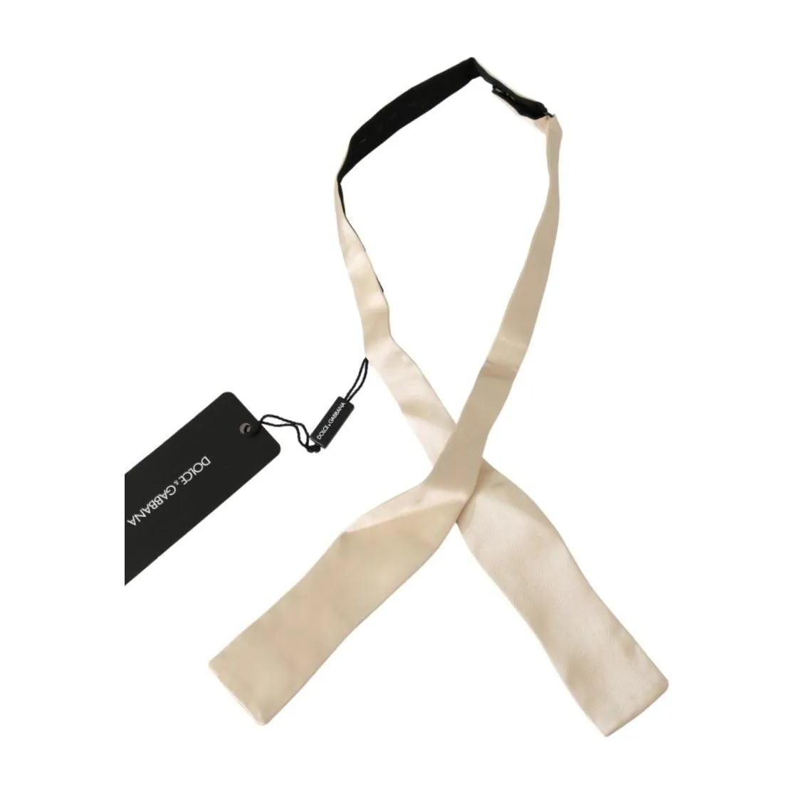 Dolce & Gabbana Elegant Beige Silk Bowtie