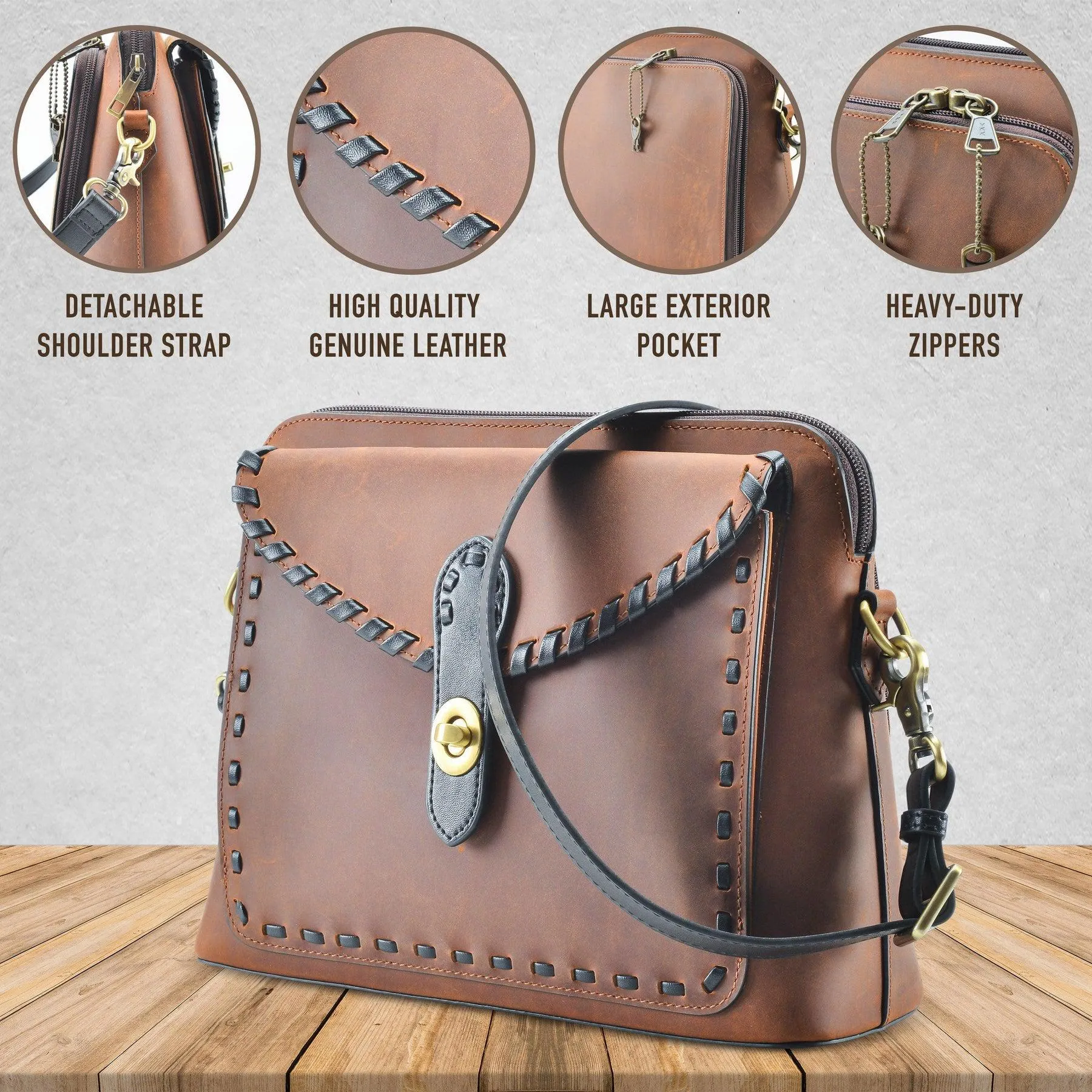 Evelyn Concealed-Carry Cross-Body Organizer