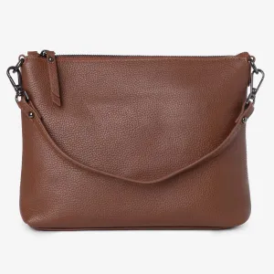 Everyday Leather Crossbody Bag - Tan