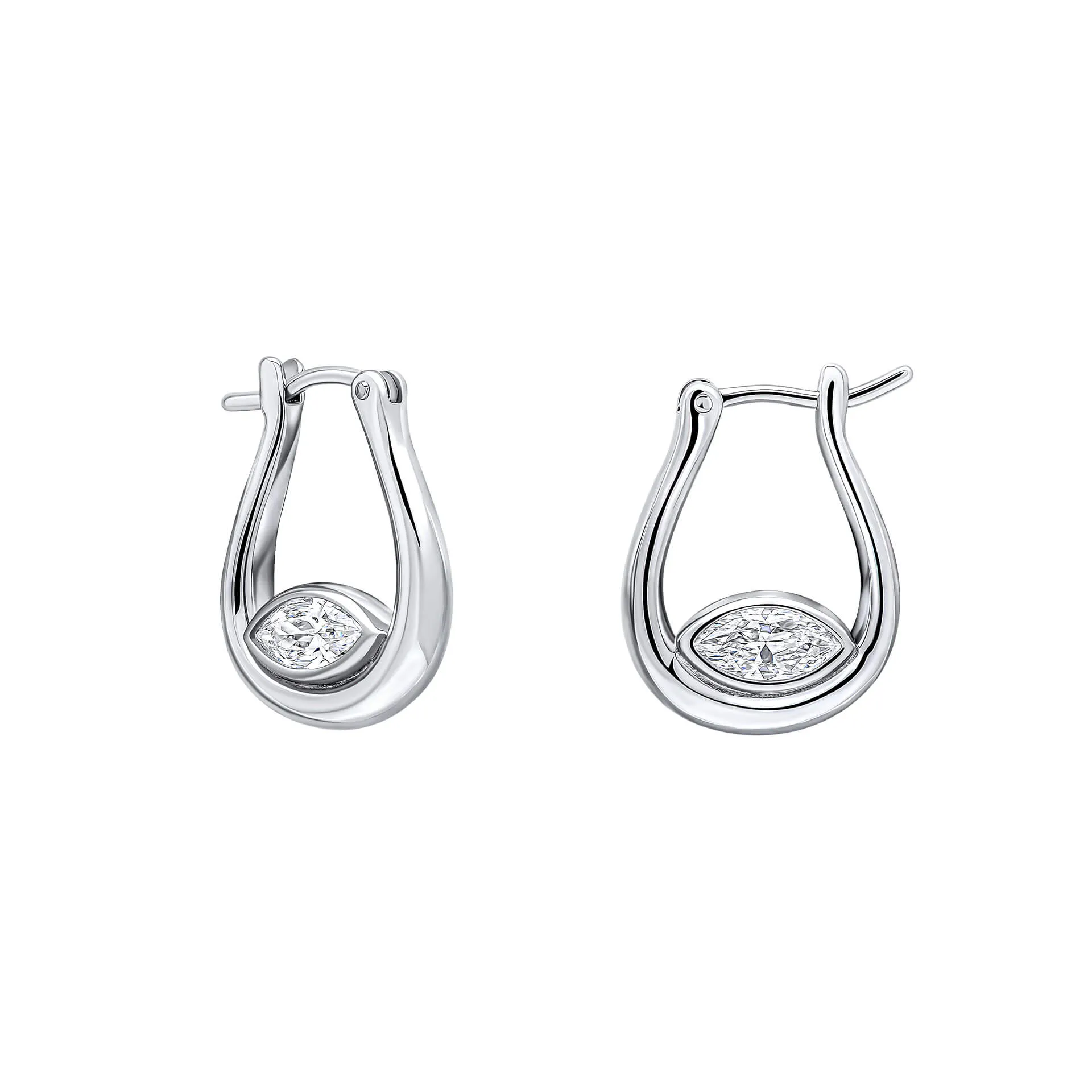 Fiorelli Sterling Silver Clear Cubic Zirconia Earrings E6453C