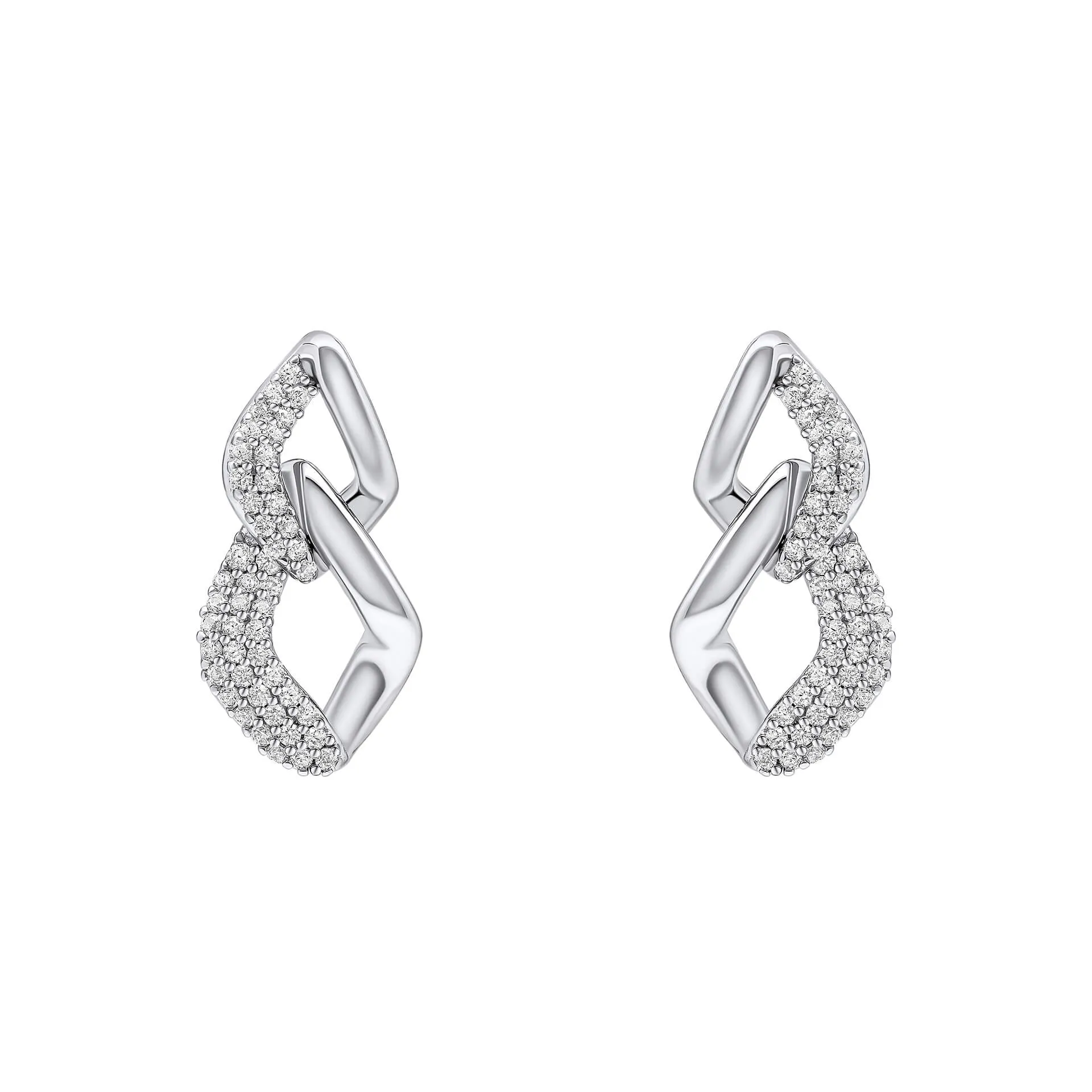 Fiorelli Sterling Silver Clear Cubic Zirconia Earrings E6454C