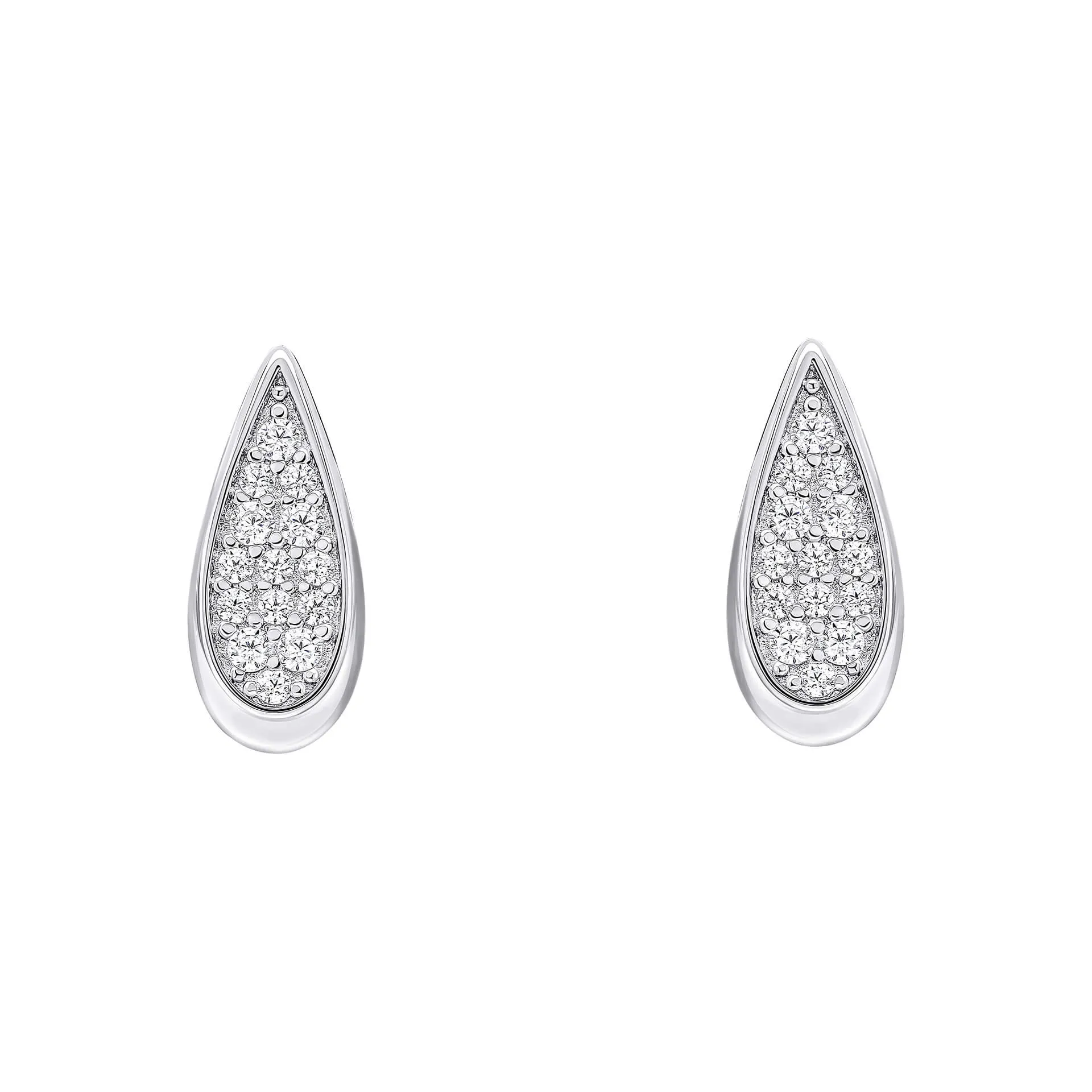 Fiorelli Sterling Silver Clear Cubic Zirconia Earrings E6455C