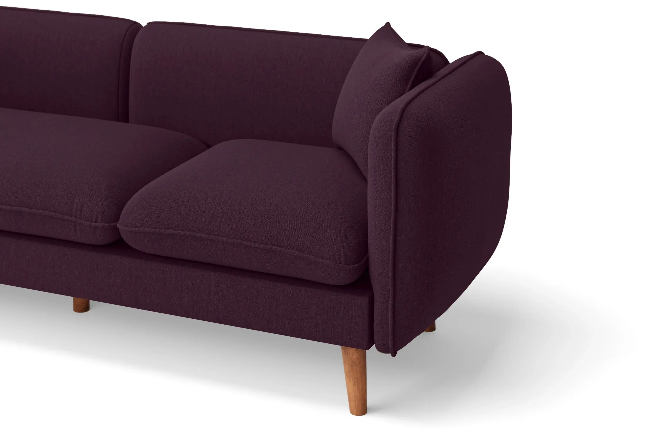 Florence 4 Seater Sofa Purple Linen Fabric