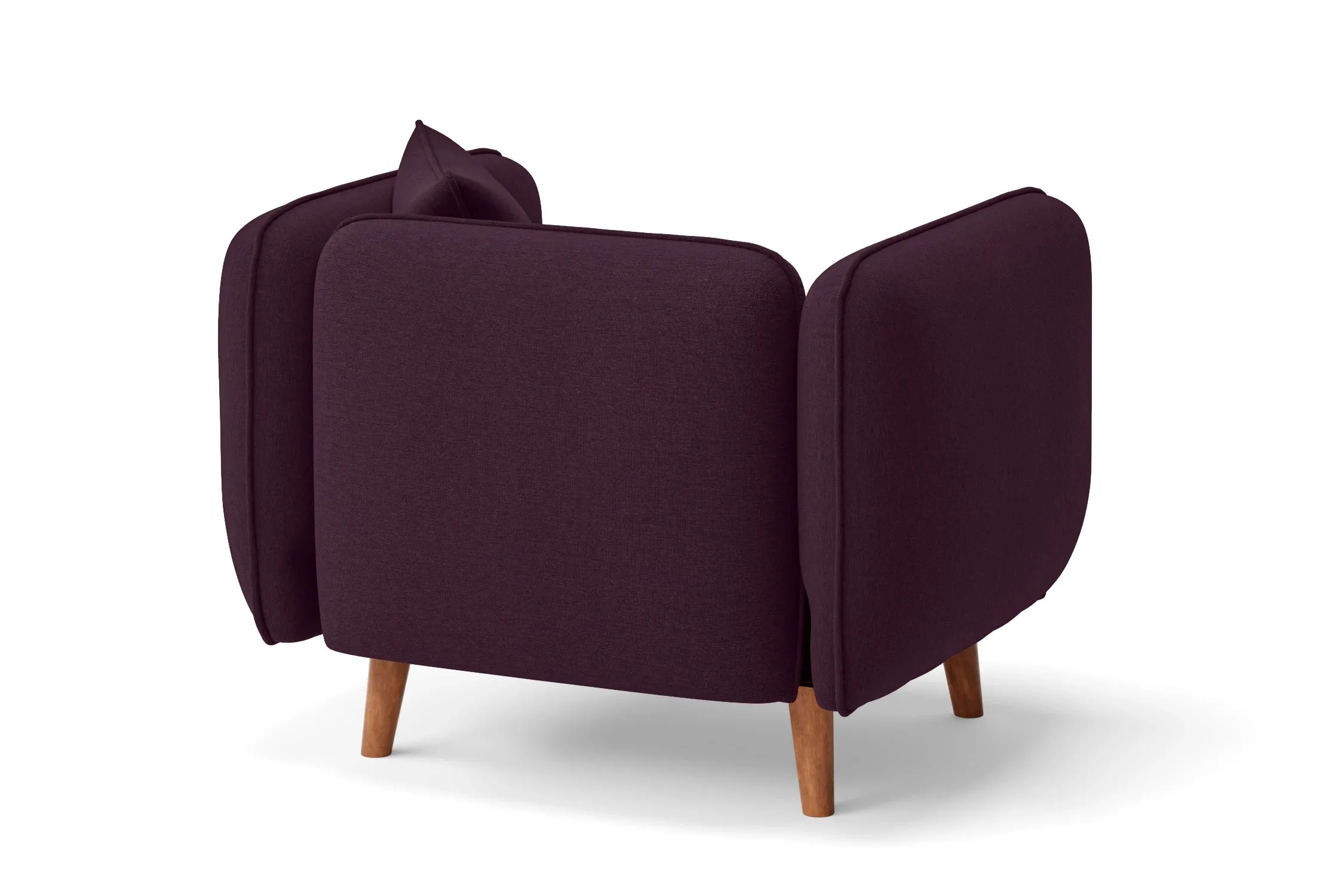 Florence Armchair Purple Linen Fabric