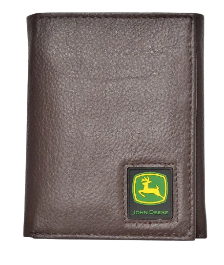 Gem Dandy Men's John Deere Pebble Trifold Wallet