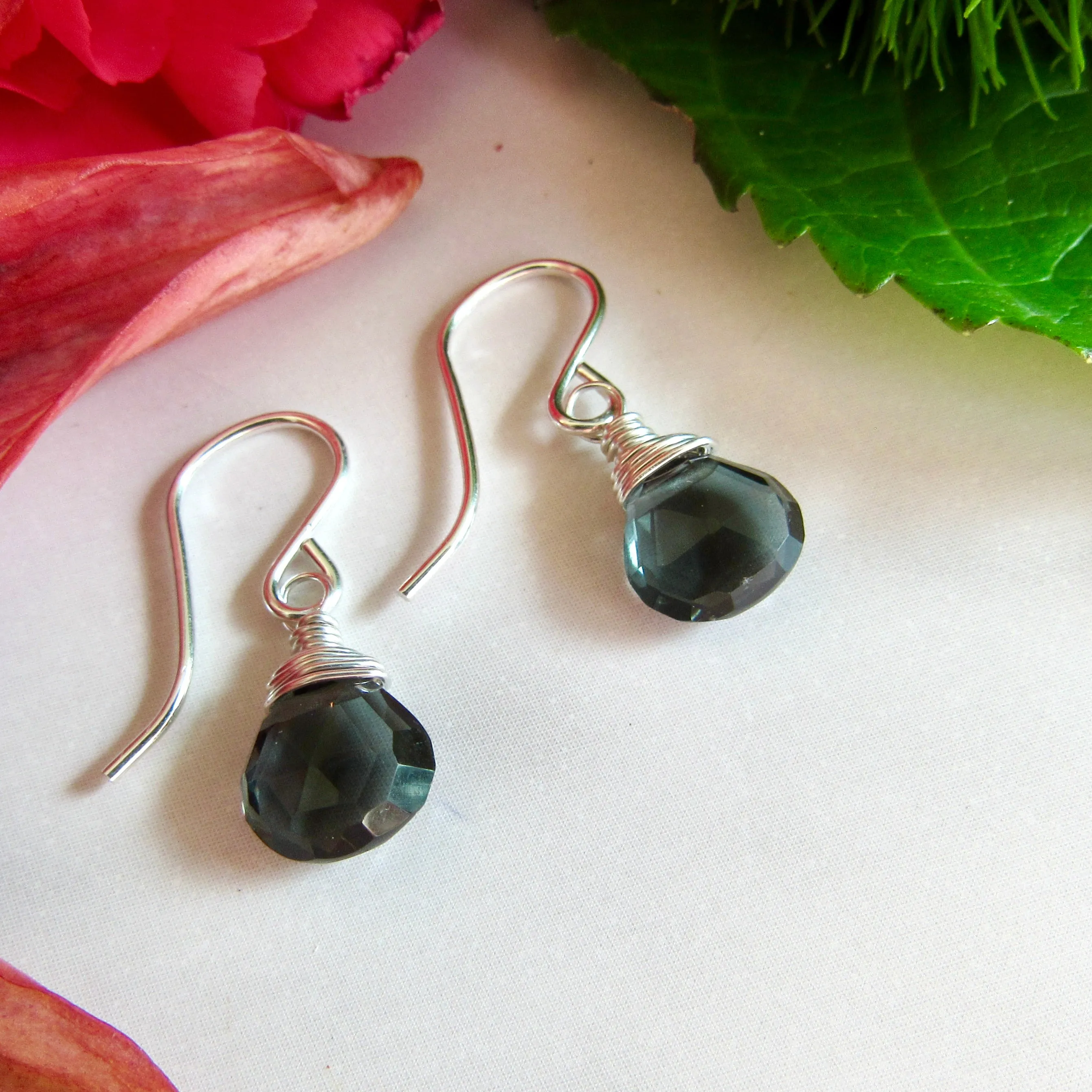 Gemstone Drop Earrings