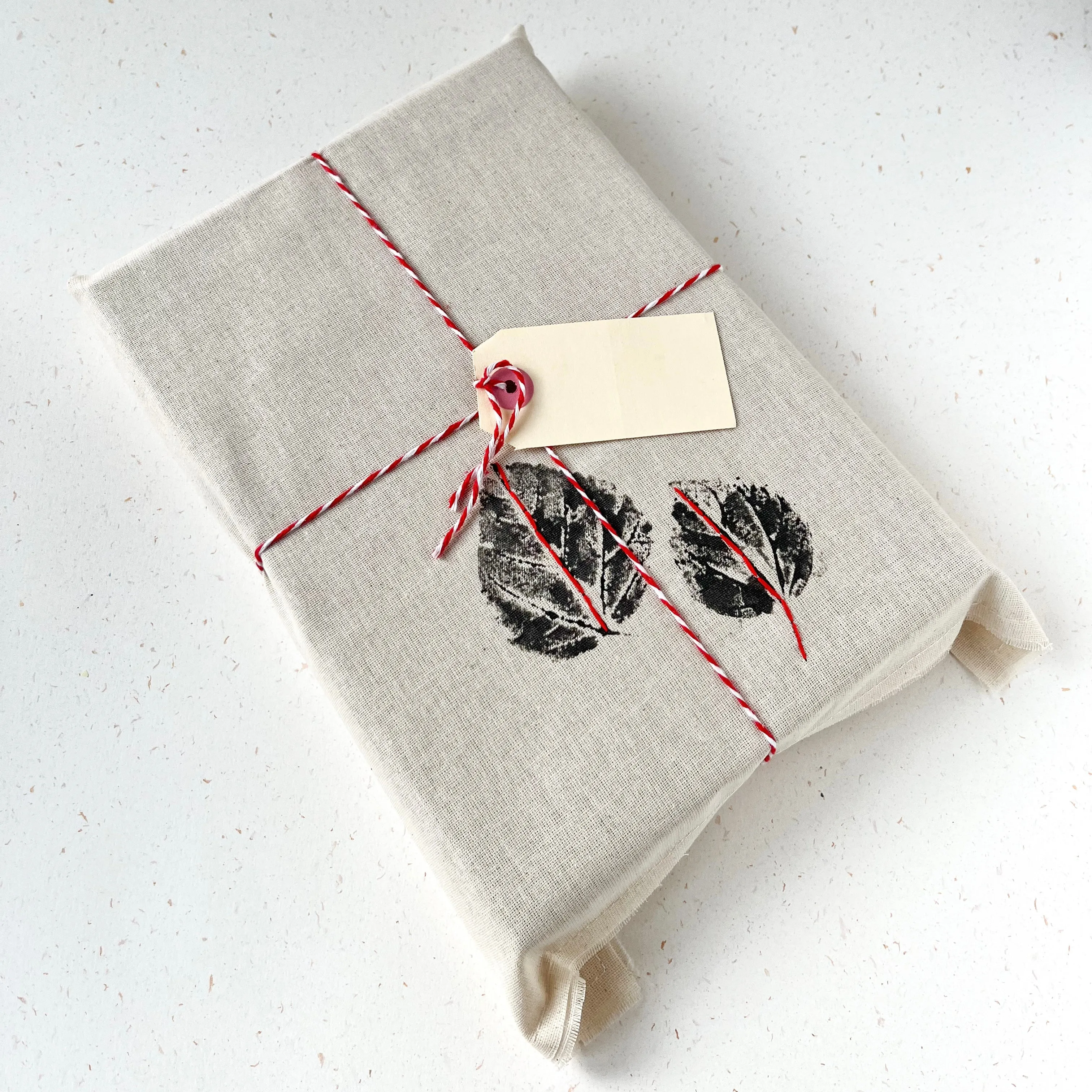 Hand Printed Gift Bag with Tag - Ivy