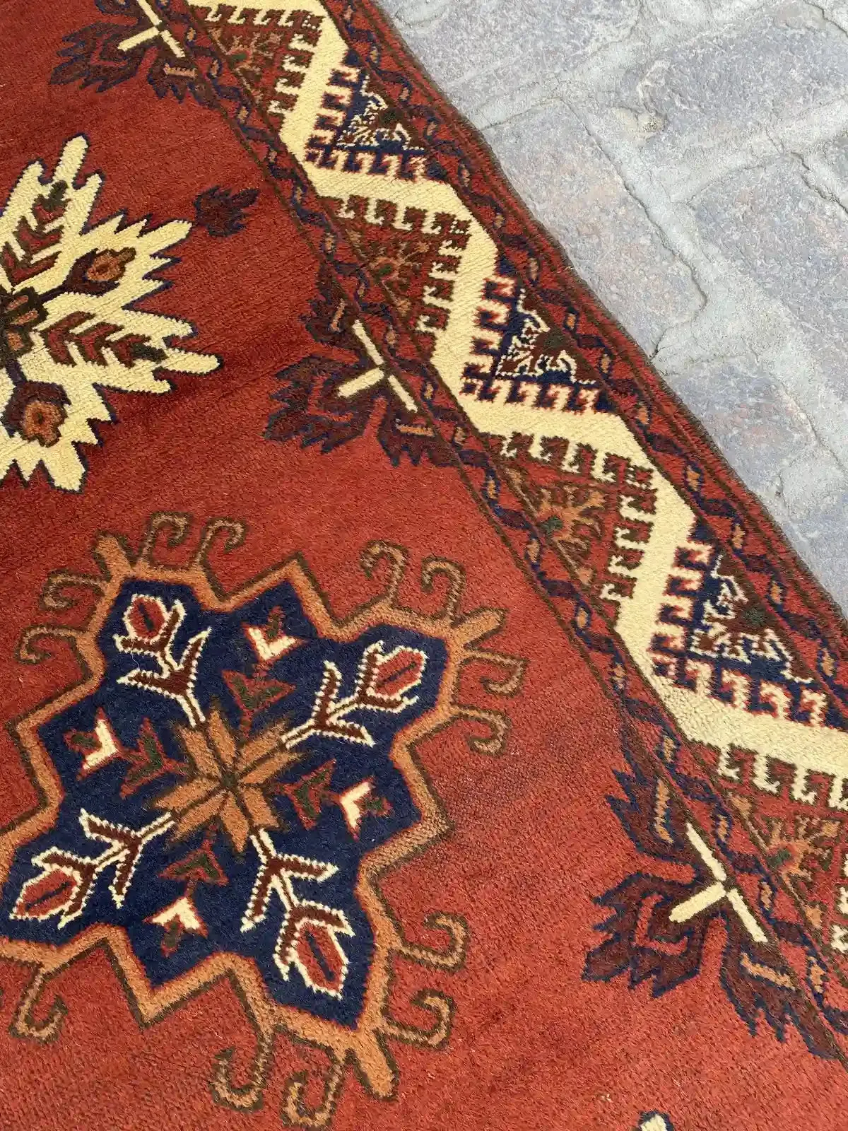 Handmade Afghan Runner Rug - Traditional Design